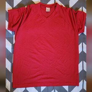 Richards mens XL red jersey short sleeve shirt